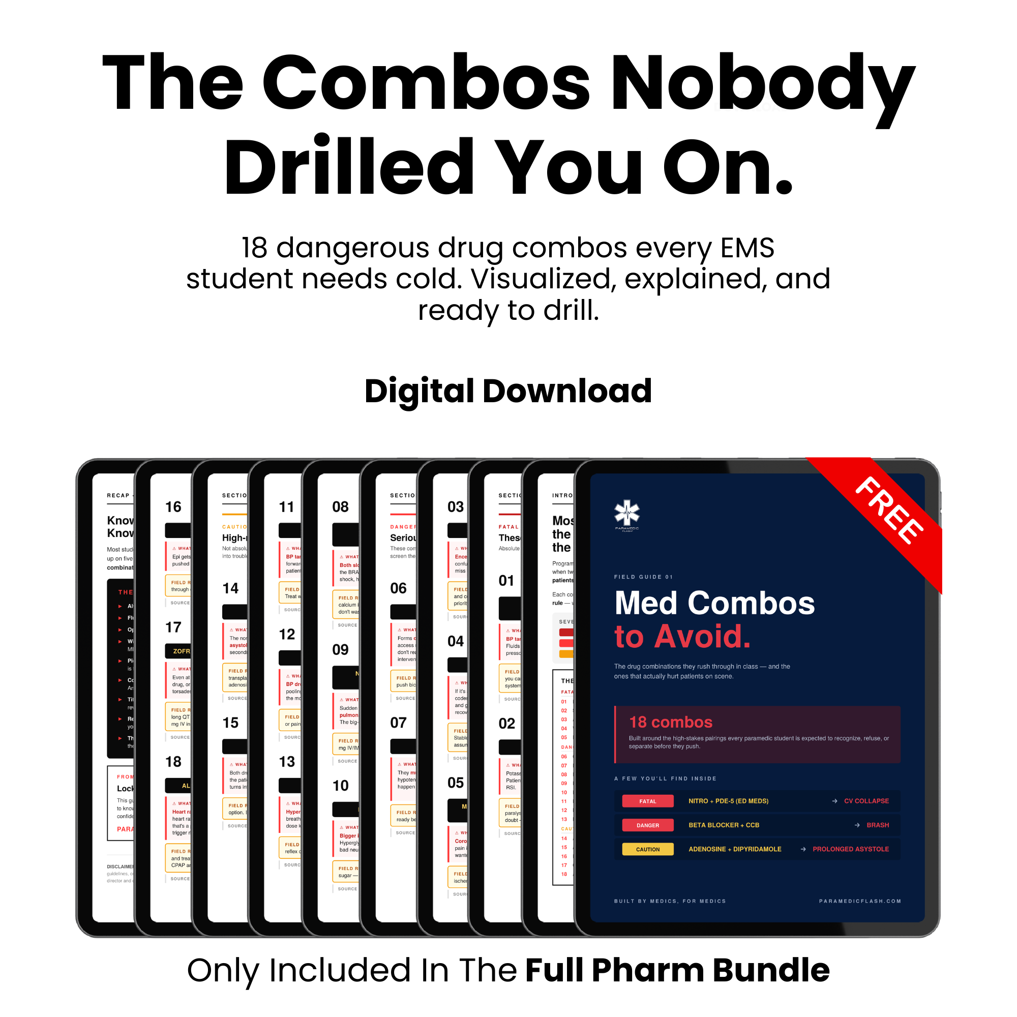EMT & Paramedic Pharmacology Cards