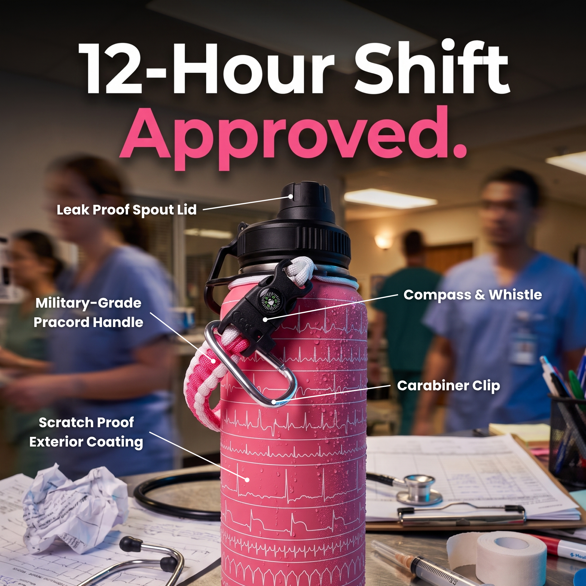 EKG Water Bottle (32oz)